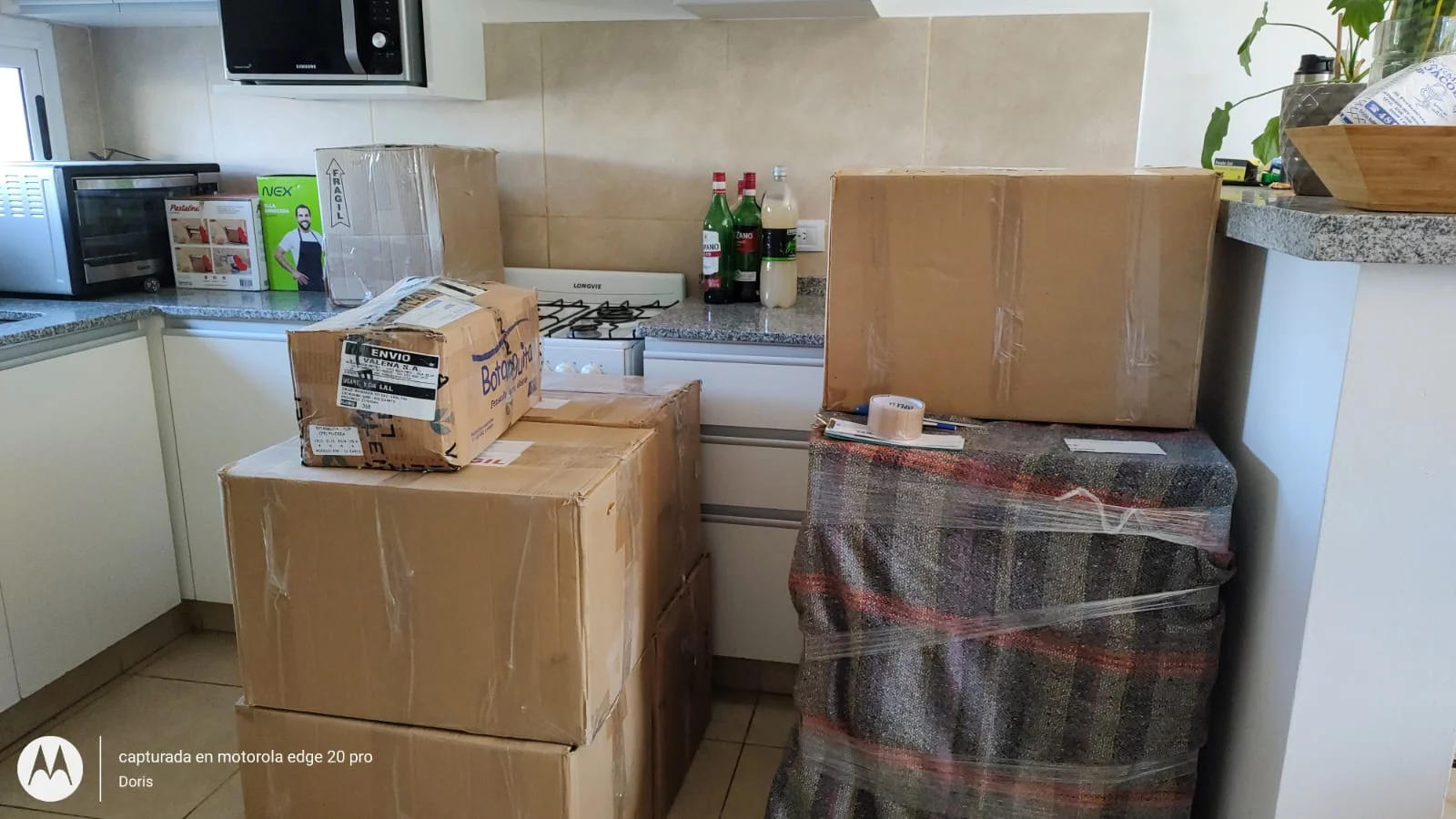 Cajas y embalaje profesional en cocina